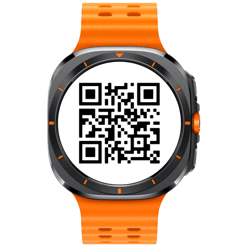 Samsung Galaxy Watch Ultra Titanium Grå (Orange Gummiband) – Samsung