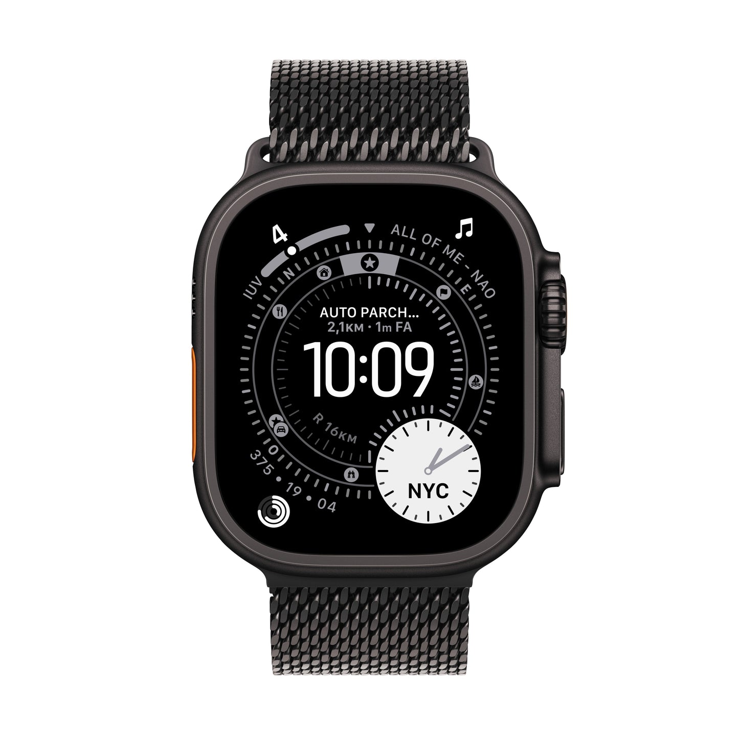 Apple Watch Ultra 3 49mm Black (Black Milanese Strap M)