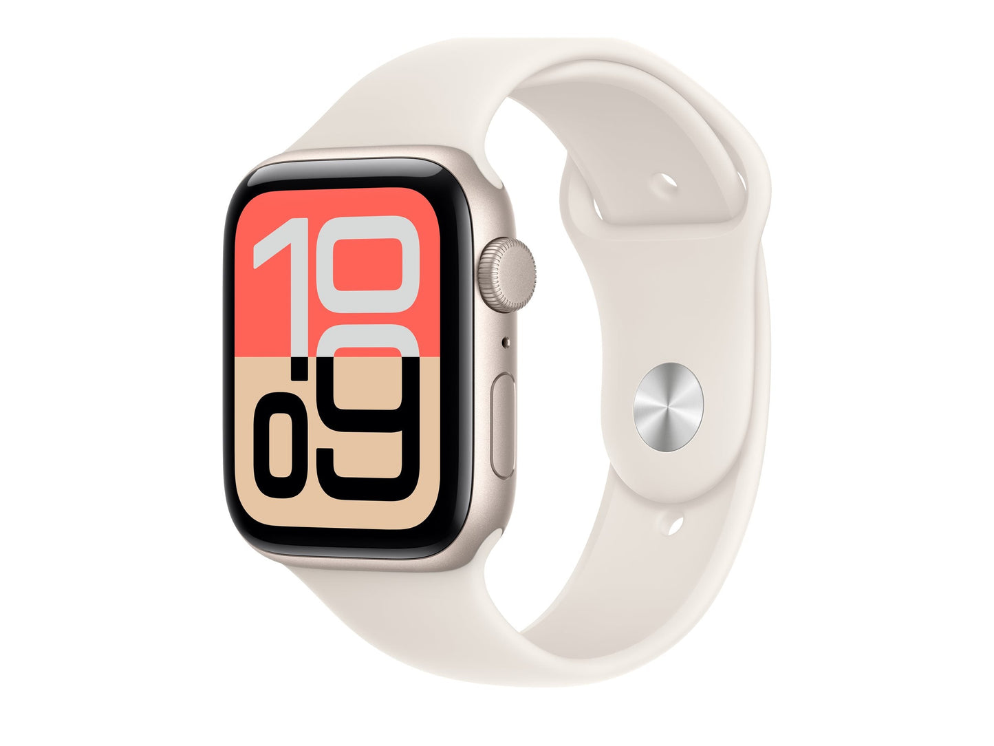 Apple Watch SE 3 44mm Gold (Beige Rubber Strap M/L)