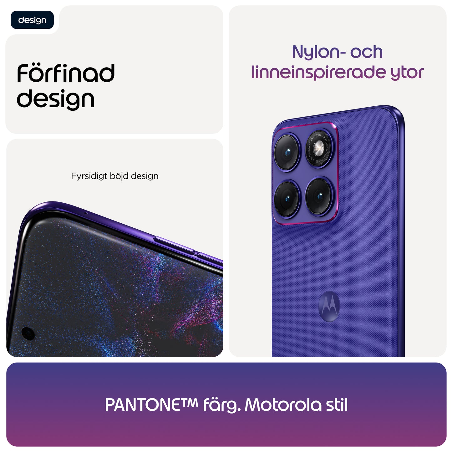 Motorola edge 70 fusion 17,2 cm (6.78") Dubbla SIM-kort Android 16.0 5G USB Type-C 8 GB 256 GB 7000 mAh Violett