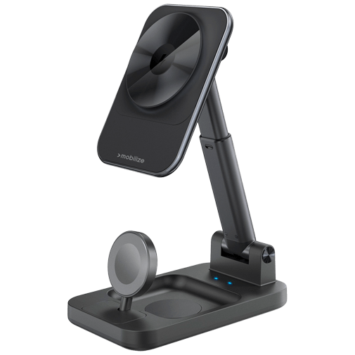 Mobilize 3-In-1 Trådlös Magnetisk Laddare 15W Svart – Mobilize