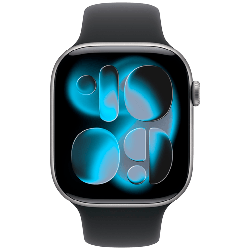 Apple Watch Series 11 46mm Grå (Svart Gummiband S/M) – Apple
