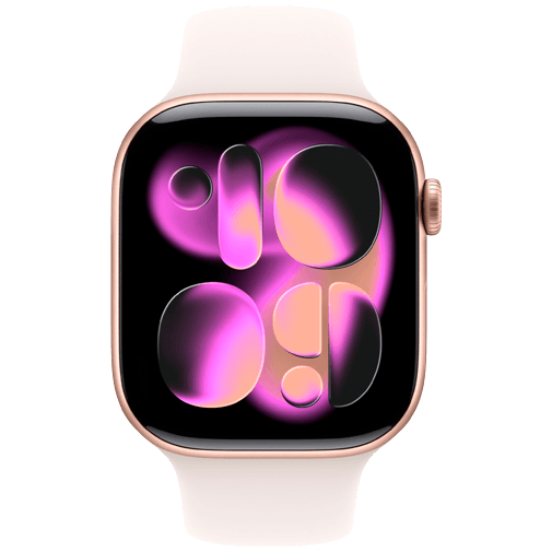 Apple Watch Series 11 46mm Guld (Ljusrosa Gummiband S/M) – Apple