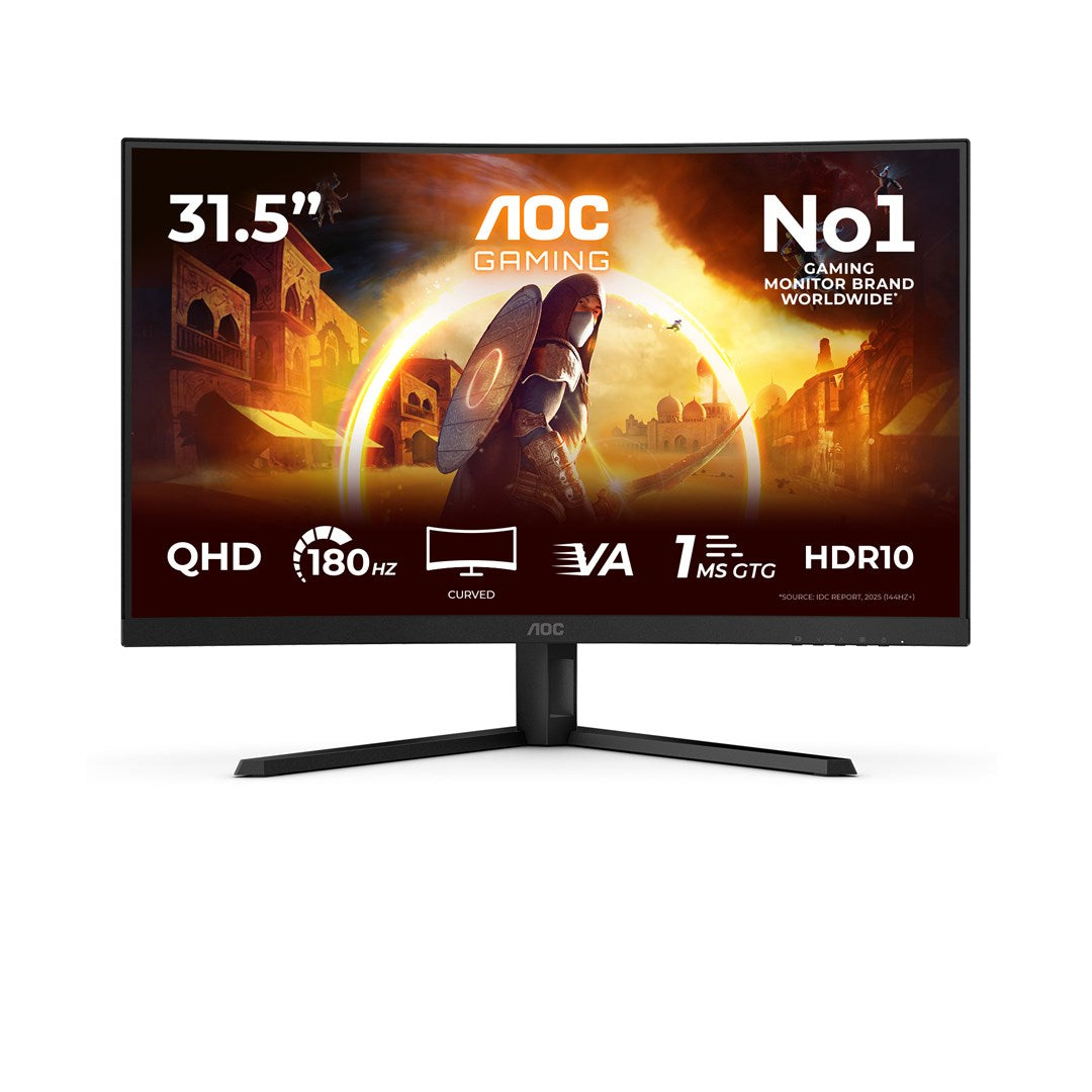 AOC G4 CQ32G4VE computer monitor 80 cm (31.5") 2560 x 1440 pixels Quad HD LCD Black, Grey – AOC
