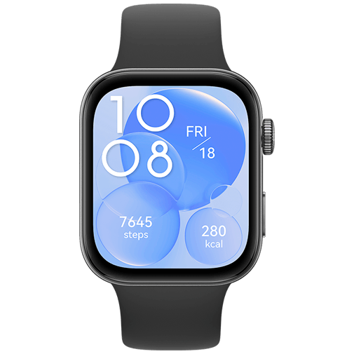 Huawei Watch Fit 3 Svart (Svart Silikonband) – Huawei