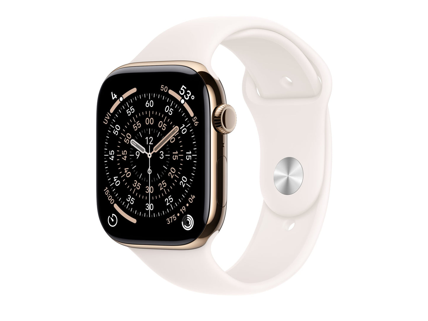 Apple Watch Series 11 46mm 5G Gold Titanium (Light Pink Rubber Strap M/L)
