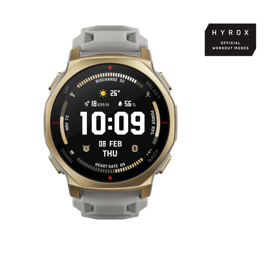 Amazfit T-Rex 3 Pro 44mm Guld (Grått Silikonband) – Amazfit