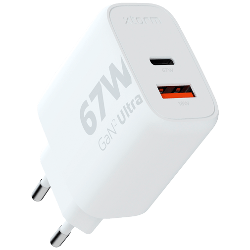 Xtorm Gan2 Ultra USB USB-C Snabbladdare 67W Vit – Xtorm