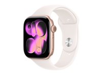 Apple Watch Series 11 46mm Guld (Ljusrosa Gummiband M/L) – Apple