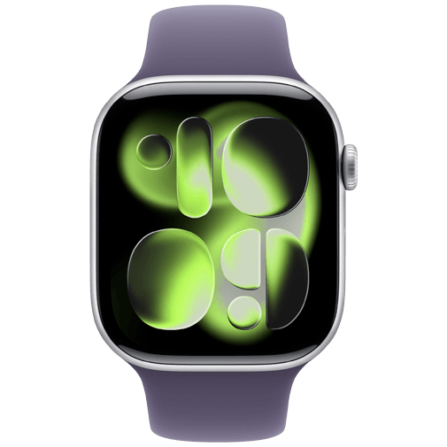 Apple Watch Series 11 46mm Silver (Lila Gummiband M/L) – Apple