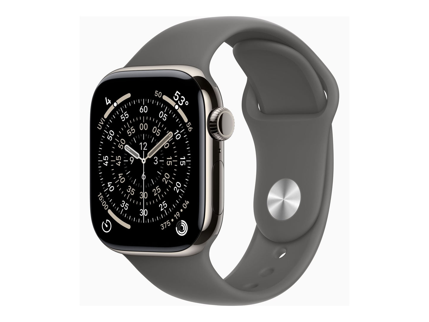 Apple Watch Series 11 42mm 5G Naturel Titanium (Grey Rubber Strap S/M)
