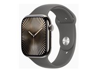 Apple Watch Series 10 4G 46mm Natural Titanium (Grå Gummiband M/L) – Apple