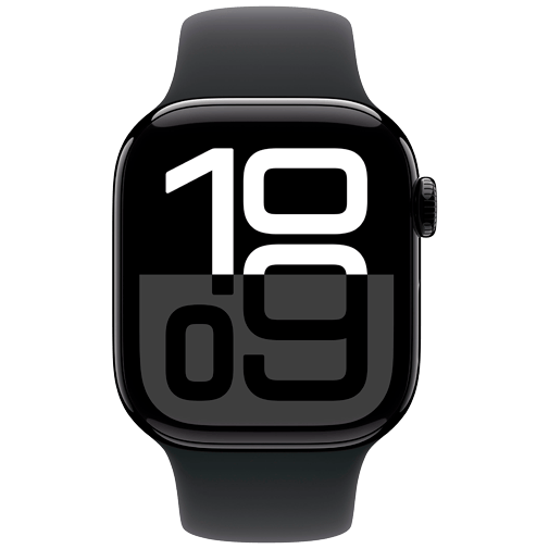 Apple Watch Series 10 42mm Black (Black Rubber Strap M/L) – Apple