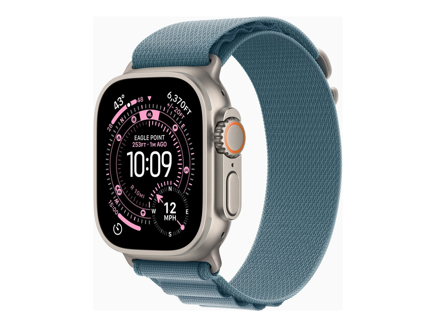 Apple Watch Ultra 3 49mm Titanium (Blue Nylon Strap M)