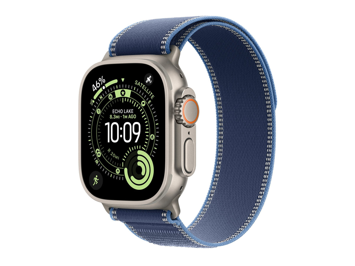 Apple Watch Ultra 3 49mm Titanium (Blue Fabric Strap M/L)