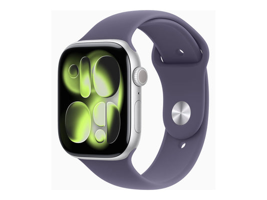 Apple Watch Series 11 46mm 5G Silver (Lila Gummiband S/M) – Apple