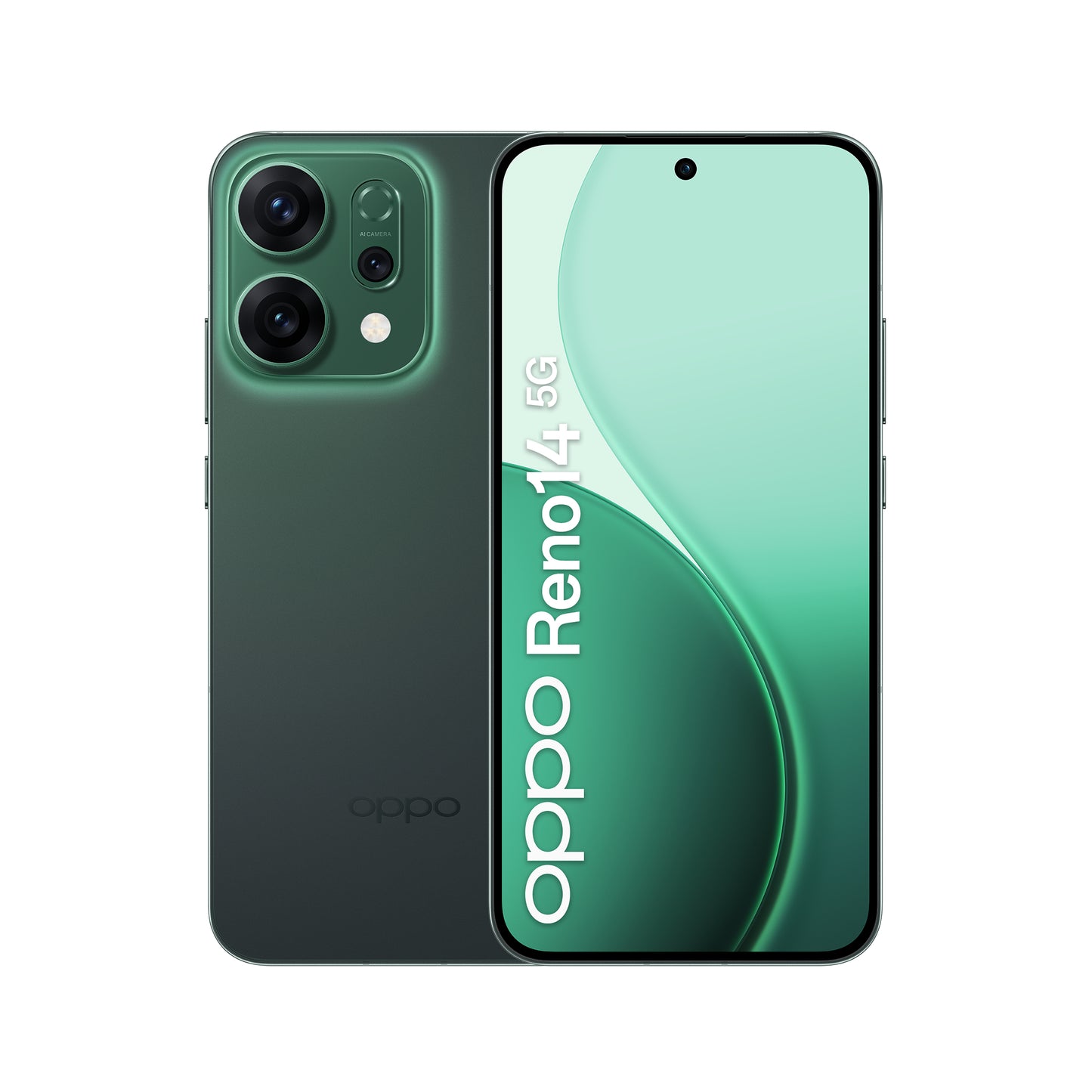 OPPO 14 5G Reno14 5G 16,7 cm (6.59") Dubbla SIM-kort Android 15 USB Type-C 12 GB 512 GB 6000 mAh Grön