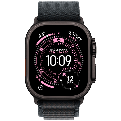 Apple Watch Ultra 3 49mm Svart (Svart Nylonband M) – Apple
