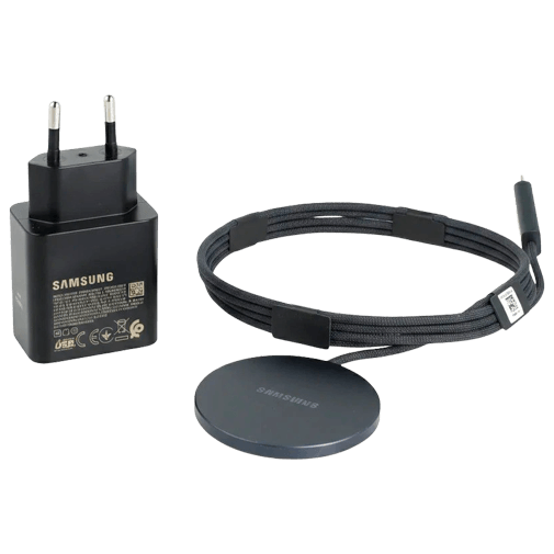 Samsung Trådlös Snabbladdare 25W Mörkgrå + USB-C Snabbladdare 45W Mörkgrå – Samsung