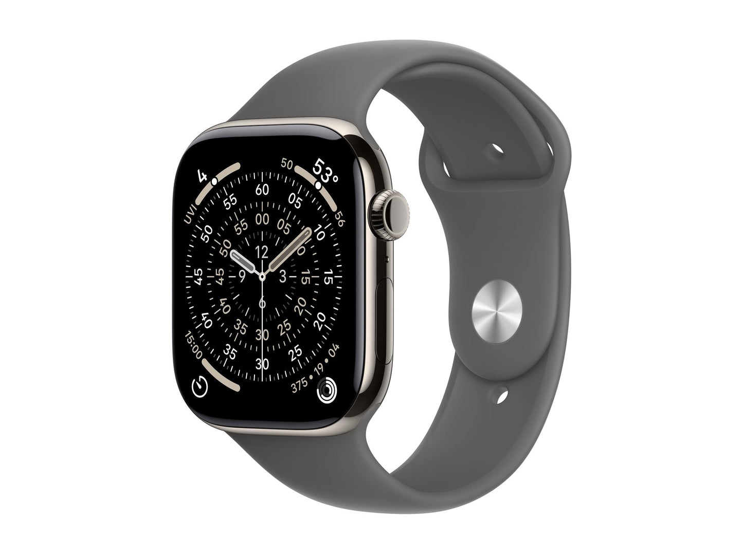 Apple Watch Series 11 46mm 5G Naturel Titanium (Grey Rubber Strap S/M)