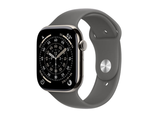 Apple Watch Series 11 46mm 5G Naturel Titanium (Grå Gummiband S/M) – Apple