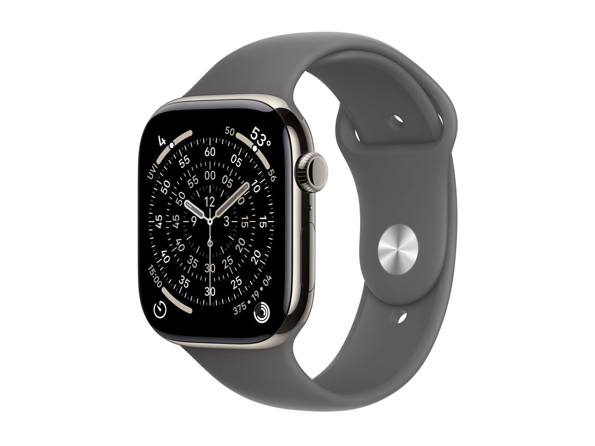 Apple Watch Series 11 46mm 5G Naturel Titanium (Grå Gummiband S/M) – Apple
