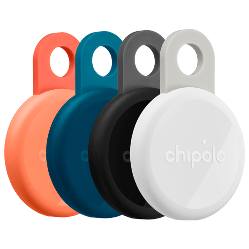 Chipolo LOOP Svart/Vit/Blå/Orange 4-Pack – Chipolo