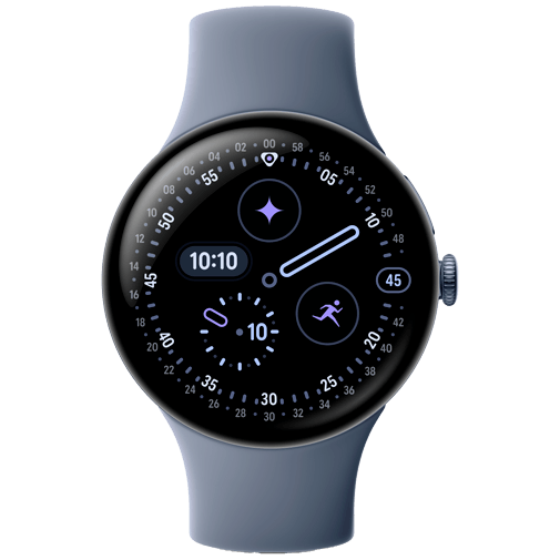 Google Pixel Watch 4 45mm Grå (Grå Rem) – Google