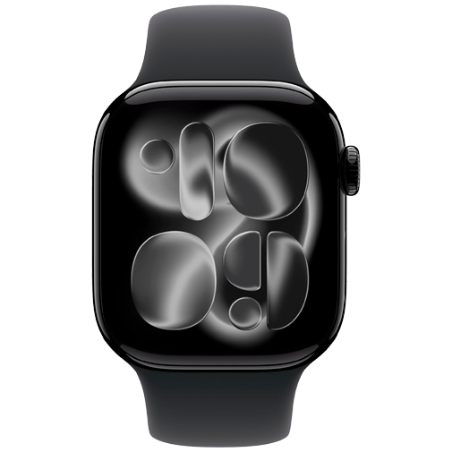 Apple Watch Series 11 42mm 5G Svart (Svart Gummiband M/L) – Apple