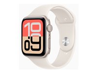 Apple Watch SE 3 44mm Guld (Beige Gummiband S/M)