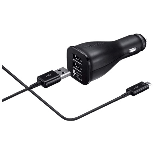 Samsung Snabba Billaddare Dual USB + USB-C-Kabel EP-LN920 Svart – Samsung