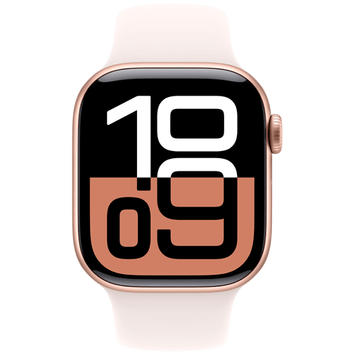 Apple Watch Series 10 42mm Gold (Rose Rubber Strap M/L) – Apple