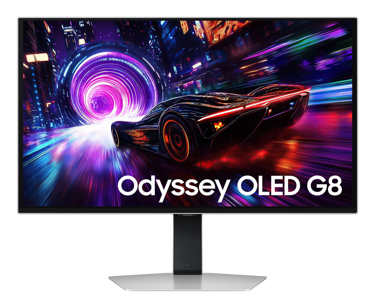 Samsung G81SF platta pc-skärmar 68,6 cm (27") 3840 x 2160 pixlar 4K Ultra HD OLED Silver