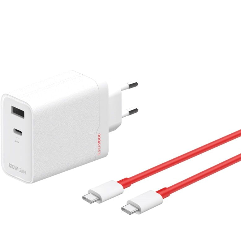 OnePlus SuperVOOC USB-C + USB-A Fast Charger 120W White