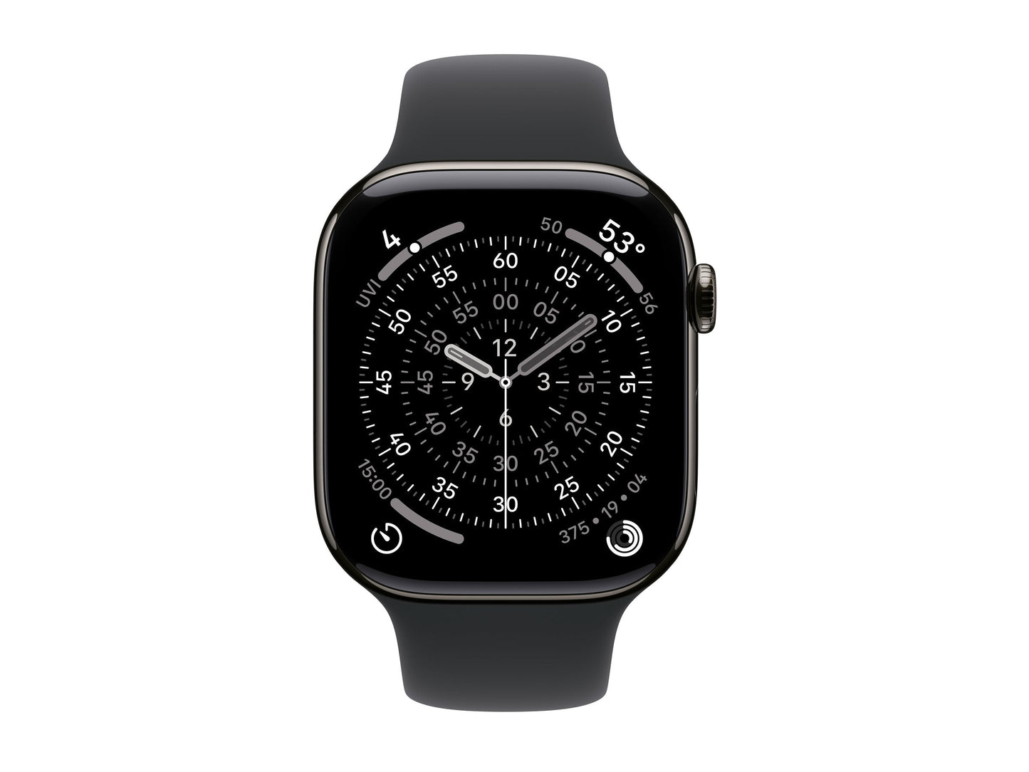 Apple Watch Series 11 46mm 5G Slate Titanium (Black Rubber Strap M/L)