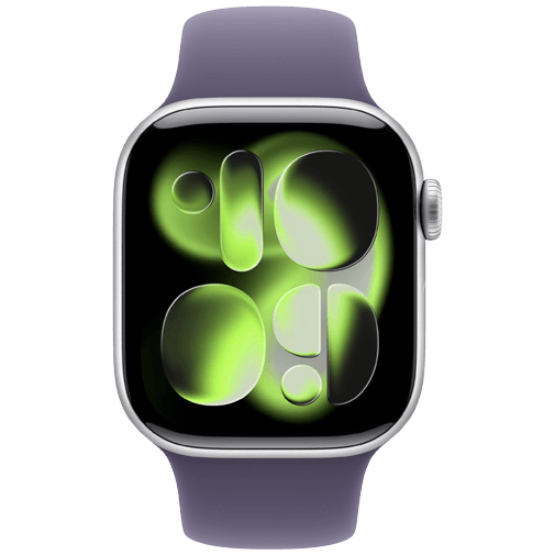 Apple Watch Series 11 42mm 5G Silver (Lila Gummiband M/L) – Apple