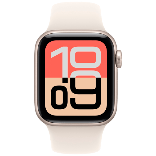 Apple Watch SE 3 40mm 5G Guld (Beige Gummiband S/M) – Apple