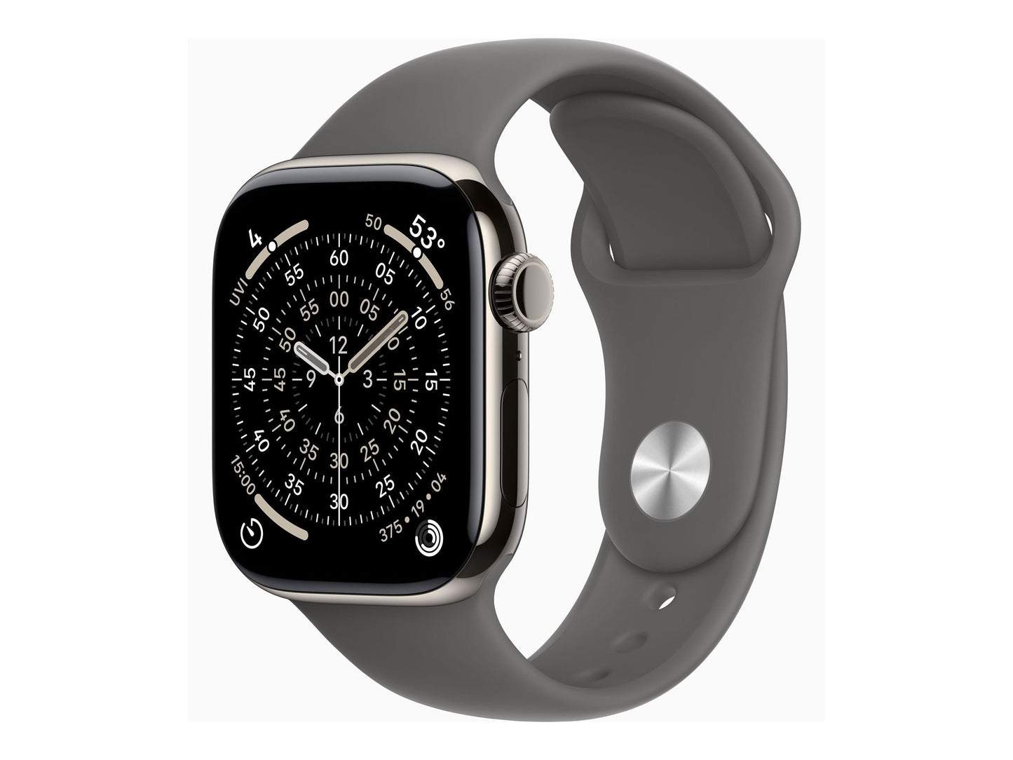 Apple Watch Series 11 42mm 5G Naturel Titanium (Grey Rubber Strap M/L)