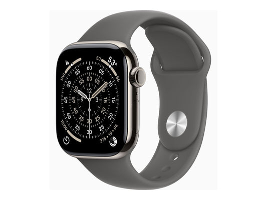 Apple Watch Series 11 42mm 5G Naturel Titanium (Grå Gummiband M/L) – Apple