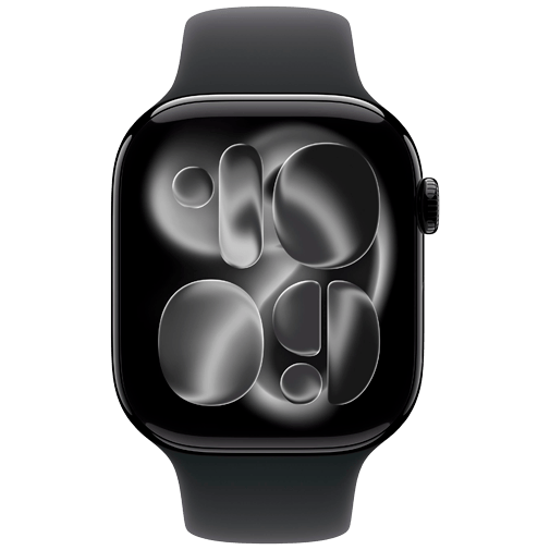 Apple Watch Series 11 42mm Svart (Svart Gummiband S/M) – Apple