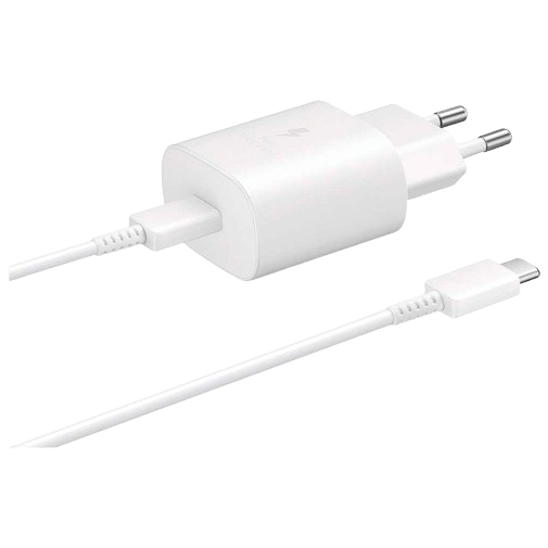 Samsung USB-C Snabbladdare 25W + USB-C Kabel EP-TA800 Vit – Samsung
