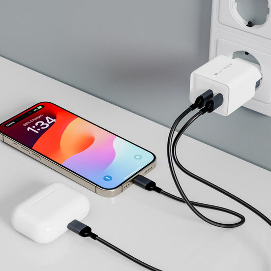 HYPER HJG35EU mobilladdare Hörlurar, Headset, Smartphone, Klocka Vit AC Snabb laddning inomhus