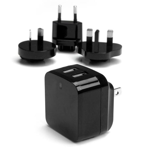 StarTech.com USB-väggladdare med två portar - kraftfull (17 W/3,4 A) - reseladdare (internationell)