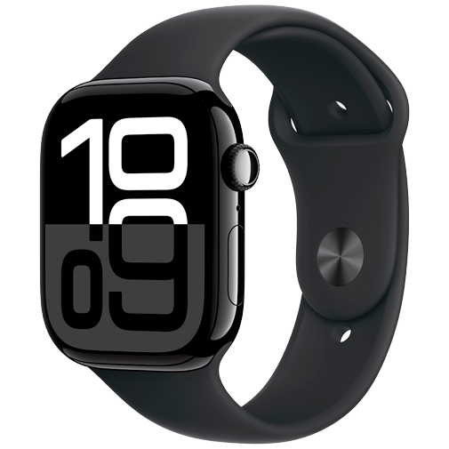 Apple Watch Series 10 4G 46mm Svart (Svart Gummiband M/L) – Apple