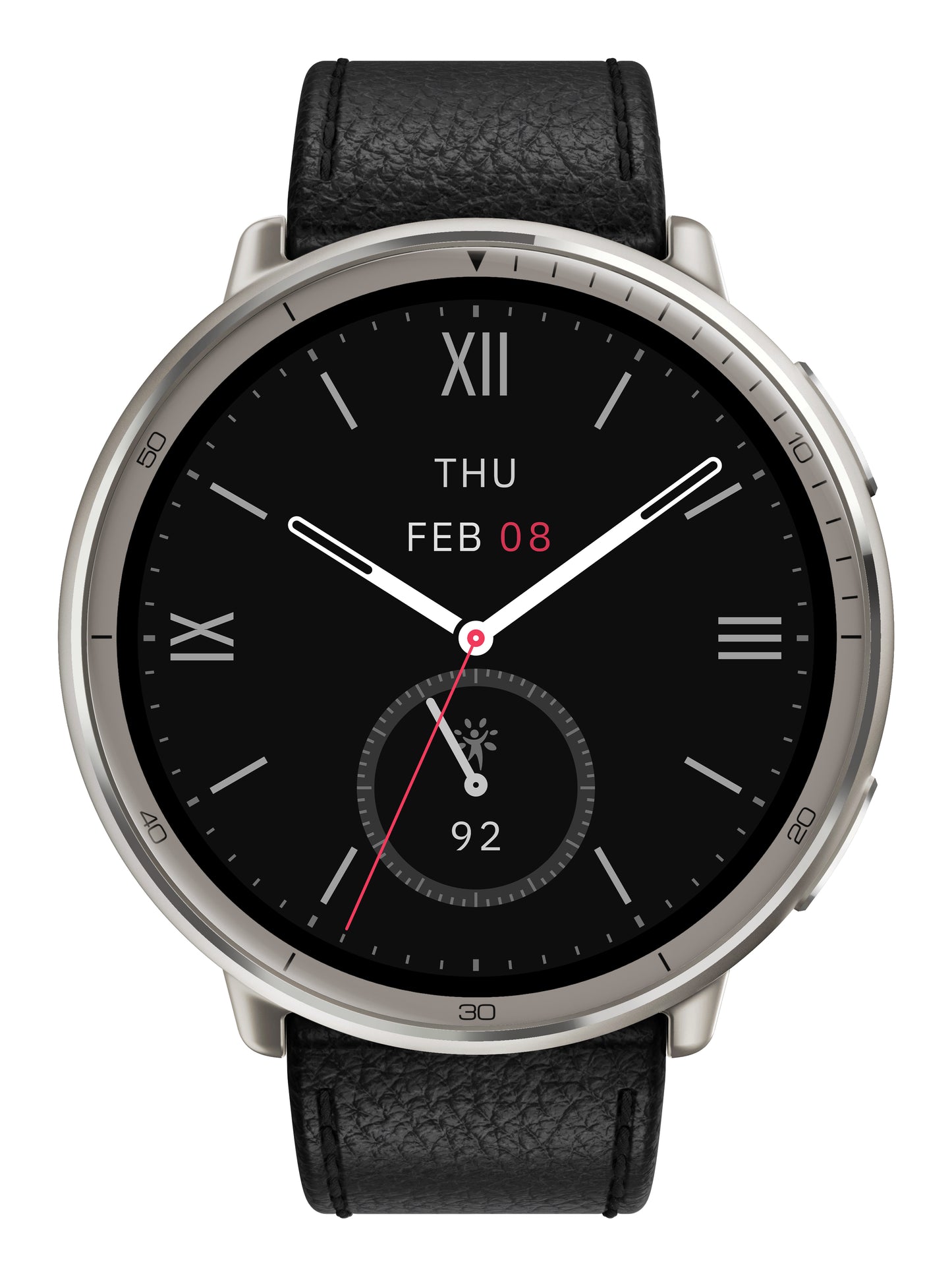 Amazfit W2433EU1N smartklocka och träningsklocka 3,35 cm (1.32") AMOLED Digital 466 x 466 pixlar Pekskärm Silver
