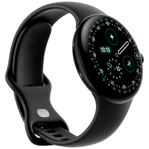 Google Pixel Watch 4 45mm Svart (Svart Rem) – Google