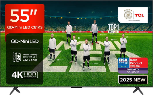 TCL C61KS 55C61KS TV 139.7 cm (55") 4K Ultra HD Smart TV Wi-Fi Black – TCL