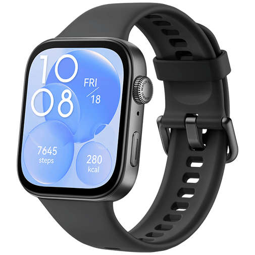 Huawei Watch Fit 3 Svart (Svart Silikonband) – Huawei