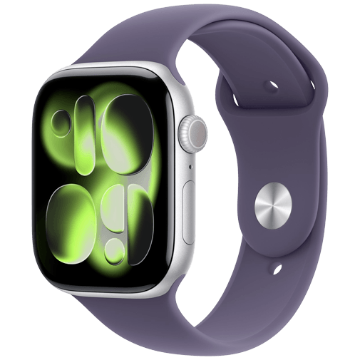 Apple Watch Series 11 46mm Silver (Lila Gummiband M/L) – Apple