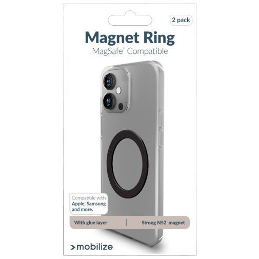 Mobilize Magnetisk Ring Svart (Två Paket) – Mobilize